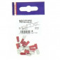 Clip rosse maschio diametro 6,3 mm - 10 pezzi 