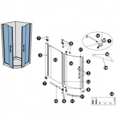 Reinforcing bar for shower cubicle