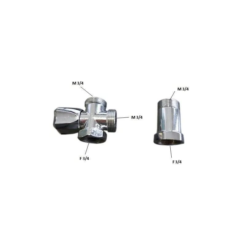 Robinet M.A.L intercalaire avec rallonge MF 3/4