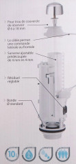 Mecanismo OPTIMA 50 cable + botón 6 mm para el chiquero