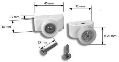 Upper right bearings for STAR R White