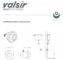 Complete white recessed pneumatic button VALSIR