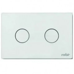 Plaque ABS coupe feu double touche blanche avec boutons arrasants