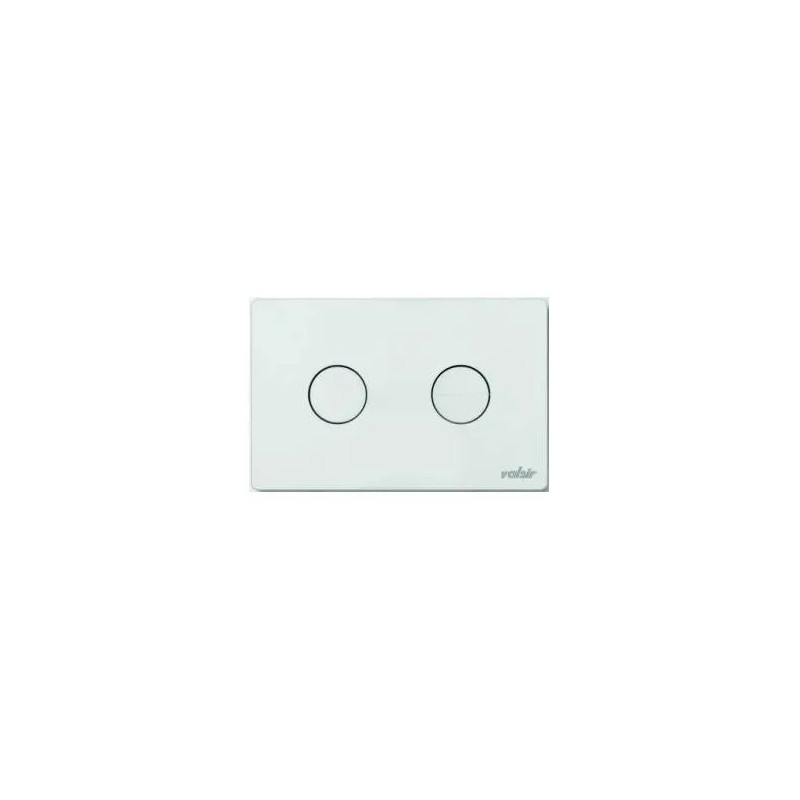 Plaque ABS coupe feu double touche blanche avec boutons arrasants