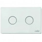 Plaque ABS coupe feu double touche blanche avec boutons arrasants