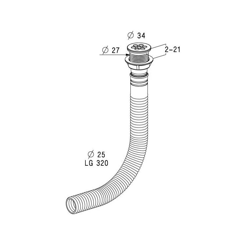 Overflow kit Sauce drain d.34 0411273