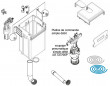 Mécanisme pneumatique simple débit pour réservoir WC encastré Cesame