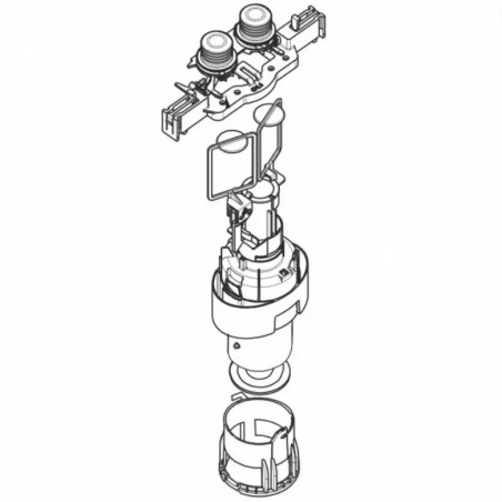 Mécanisme pneumatique double débit pour réservoir WC Regiplast Cesame