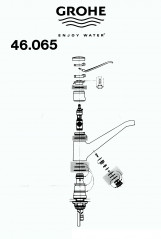 Gaskets for EUROMIX sink mixer with diverter