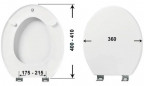 Abattant EUROPE ENTRAXE XXL version compact, blanc