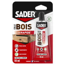 Colla rapida per legno, tubo da 55 ml. - Sader - Référence fabricant : 127613