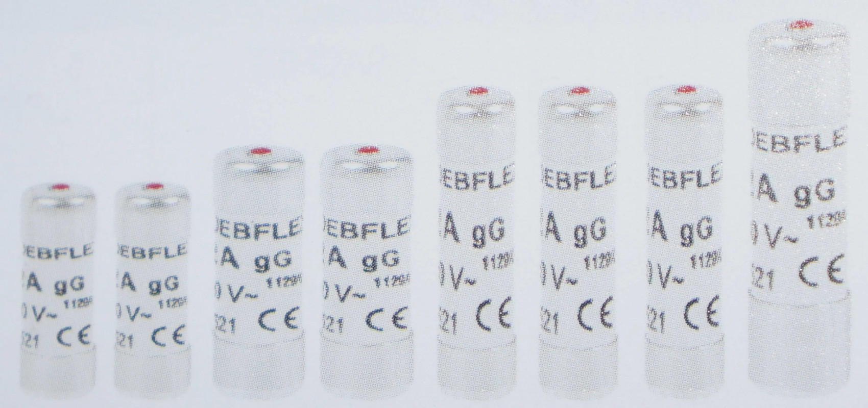 Set di 8 fusibili con indicatori luminosi