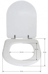 Asiento de inodoro adaptable Erica Cerabati