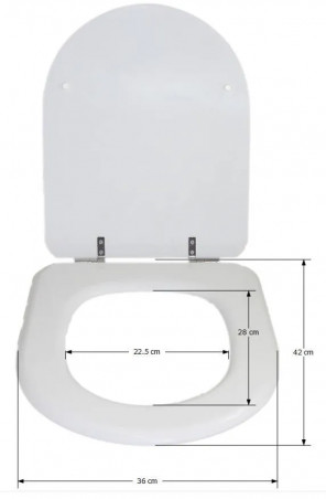 Abattant adaptable Erica Cerabati, blanc