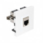 Prise RJ45 pour appareil encastré Casual Blanc Brillant