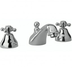 Retro TIFFANY 3-hole basin mixer chrome