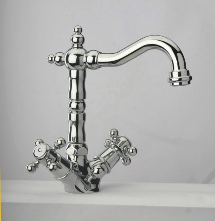 TIFFANY basin mixer with swivel spout chrome style