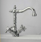 Miscelatore per lavabo TIFFANY con bocca girevole stile cromo