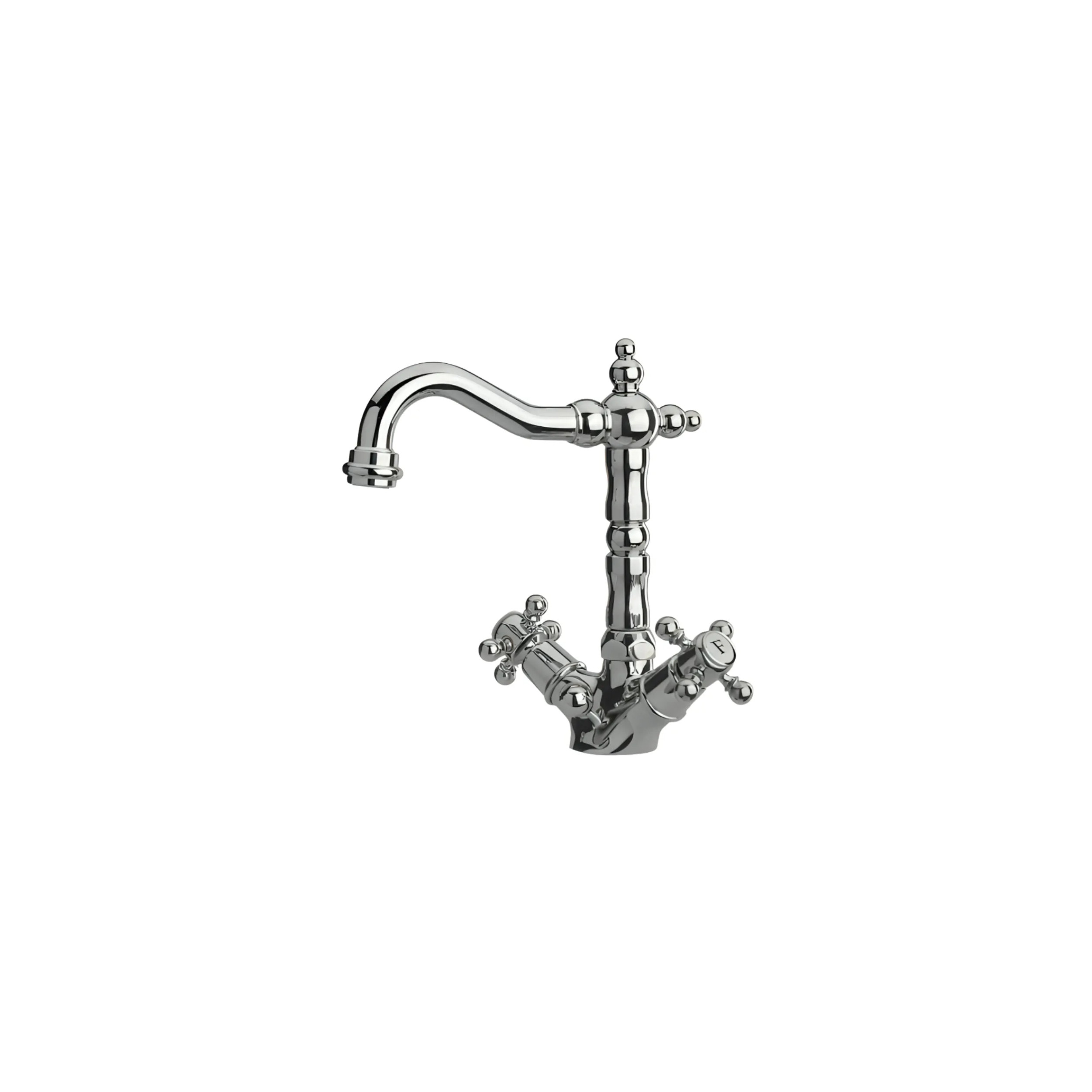 Miscelatore per lavabo TIFFANY con bocca girevole stile cromo