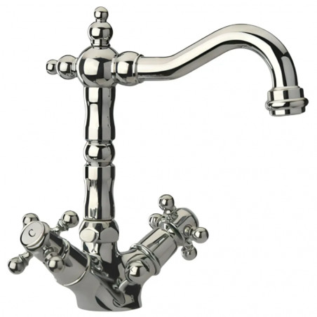 TIFFANY basin mixer with swivel spout chrome style