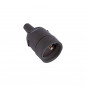 Black waterproof female plug