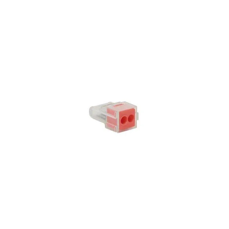 Automatic 2-hole terminal block 1.5 to 2.5 mm² red 8 pieces