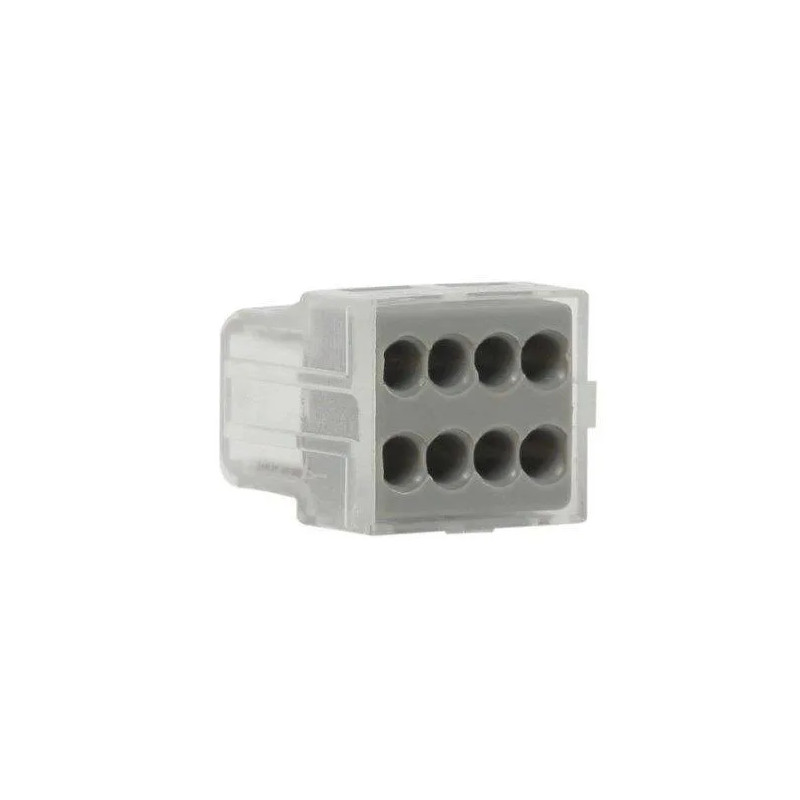 Automatic terminal 8 holes 1.5 to 2.5 mm² grey 6 pieces