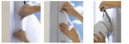 Velcro window kit for mobile air conditioner