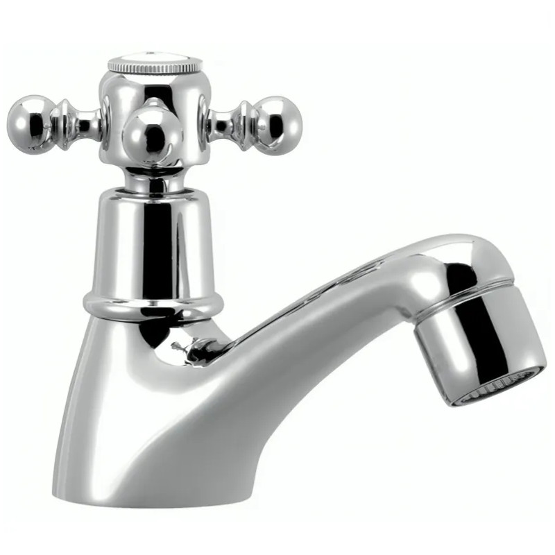 TIFFANY retro chrome washbasin faucet, single hot plate, ceramic head