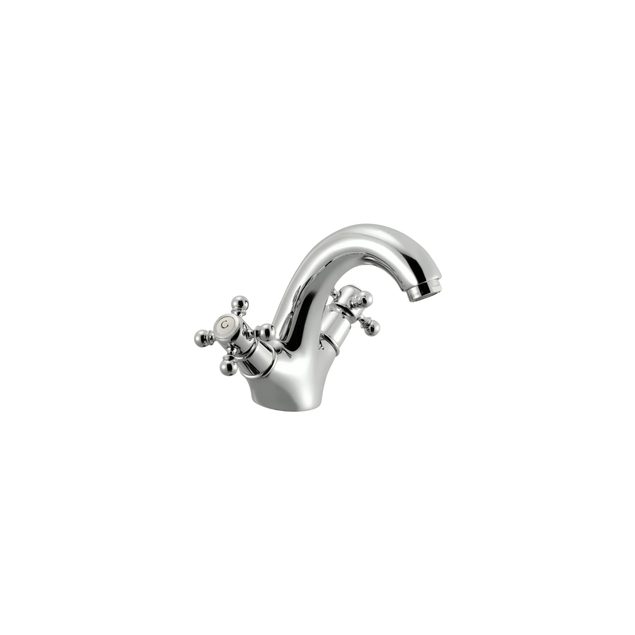 Single hole basin mixer chrome, fixed spout TIFFANY