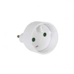 Adaptador 2P 10/16A Europa 2P Blanco D.4.8mm