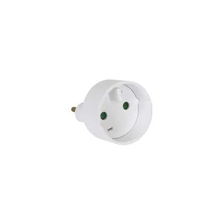 Adaptador 2P 10/16A Europa 2P Blanco D.4.8mm