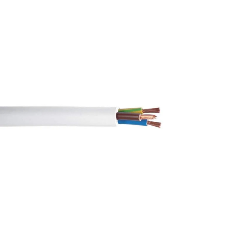 Weißes Kabel 3G 1,5 in 10M