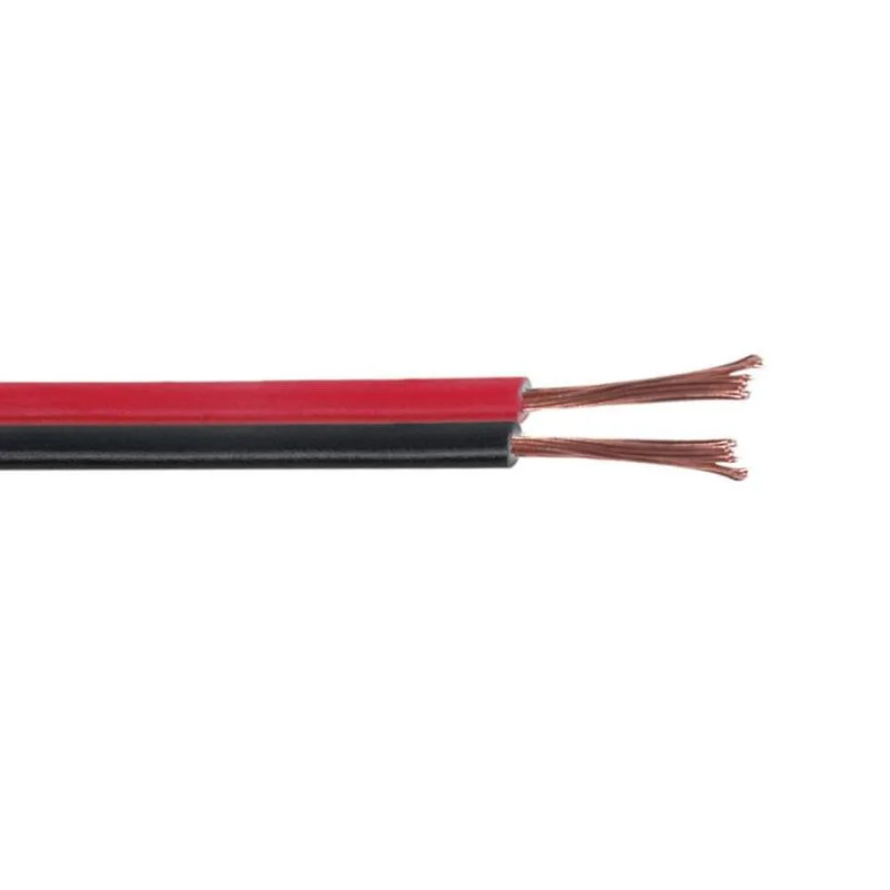 Hifi cable 2x0.75mm² Black/Red 25M