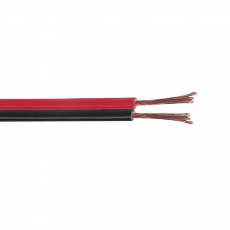 Cable Hifi 2x0.75mm² Negro/Rojo 25M