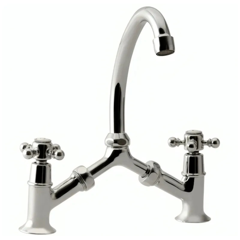 Tiffany basin mixer in chrome bridge