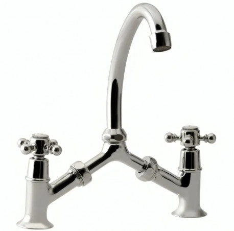 Tiffany basin mixer in chrome bridge