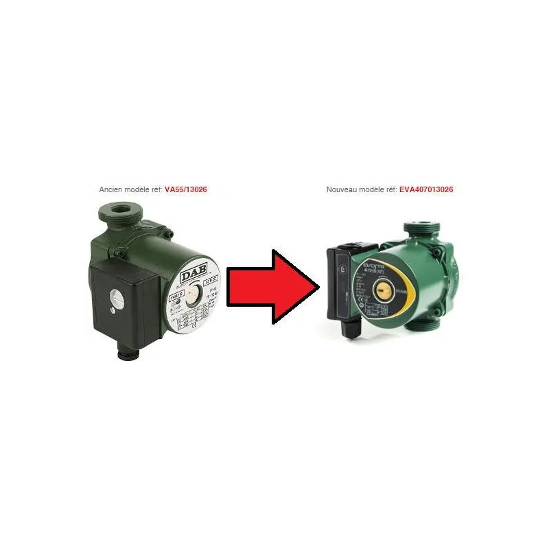 Elektronische Umwälzpumpe EVOSTA- Achsabstand 13 cm 26x34