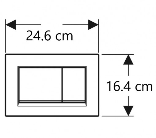 SIGMA30 two-touch plate, glossy and matt chrome