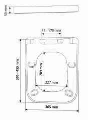 Aleta OLFA Thermodur modelo QUADRI en forma de cuadrado blanco