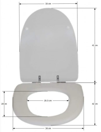 Abattant Blanc adaptable Stark Ola