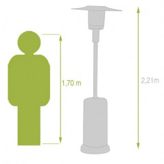 Heizschirm gas epoxy weiß edelstahl