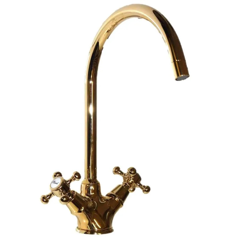 Gold retro sink mixer SANDRI