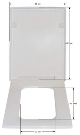 Asiento de inodoro plegable modelo Beta de Olfa con descenso asistido, desmontable