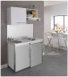 METALLINE 120cm kitchenette with hob and fridge, powder coated aluminium