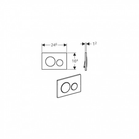 SIGMA 20 plate chrome, matt, chrome