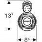 Mécanisme de chasse Geberit type 290 pour réservoir WC, rinçage double touche