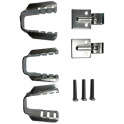 Universal screw-on fixing set for cast iron radiators.