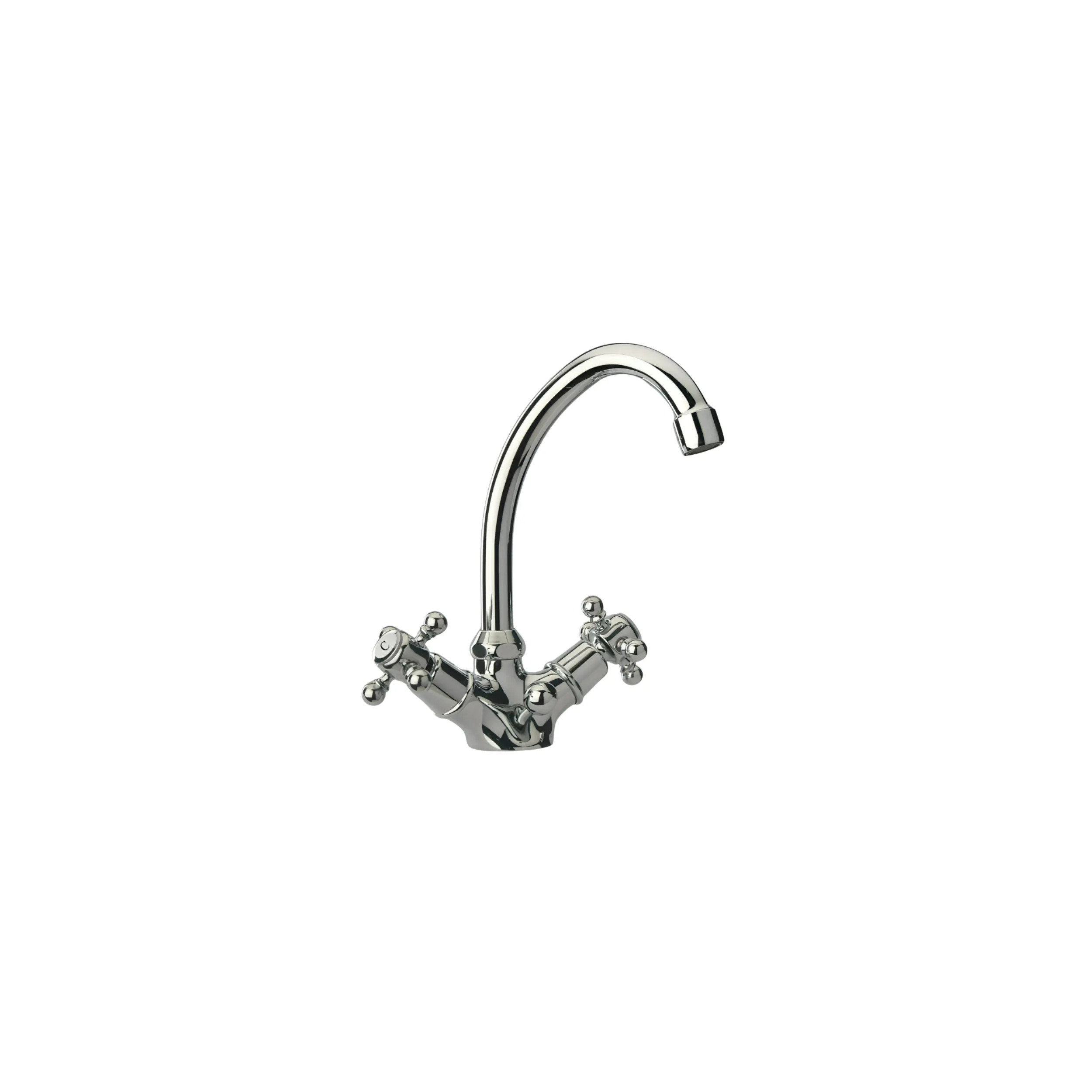 Miscelatore monoforo per lavabo cromo, bocca girevole TIFFANY