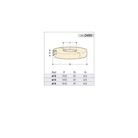 White rosette for pipe diameter 14